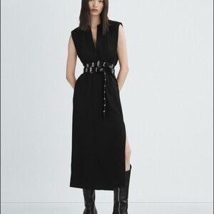 rag & bone Japanese crêpe sleeveless dress black